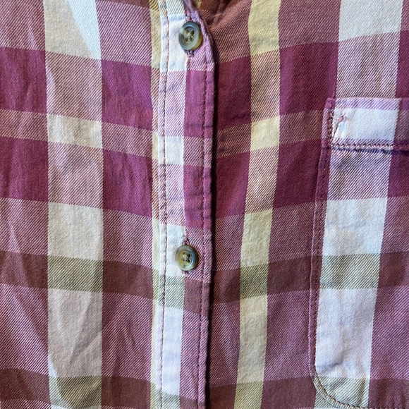 So Favourite Button-Down Shirt, Multi Purple Tones & Beige & Cream Plaid - Picture 6 of 10